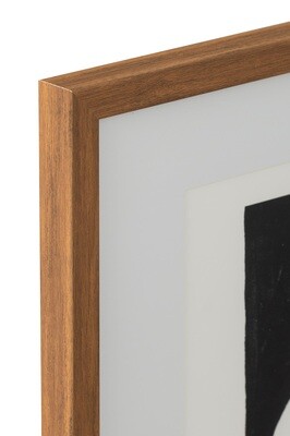 Frame Shapes Mdf/Glass Brown/White/Black Assortment Of 2