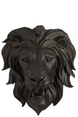 Lion'S Head Hanging Poly Black
