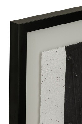 Frame Stripes Mdf/Glass Black/White Assortment Of 2