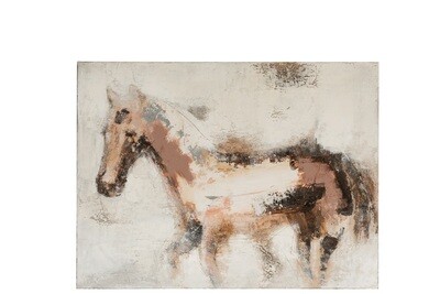 Painting Horse Abstract Canvas/Wood Mix
