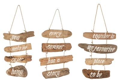Placard You+Every+Together Driftwood Natural Assortment Of 3