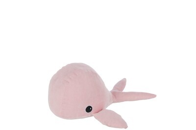 Doorstopper Whale Textile Pink
