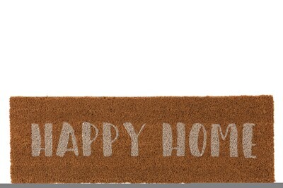 Doormat Happy Home Coconut Natural/White
