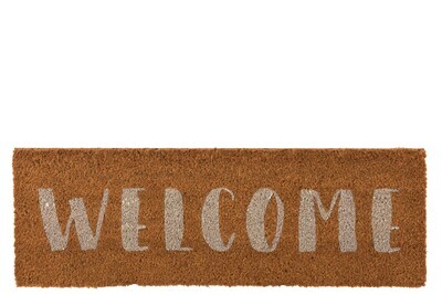Doormat Welcome Coconut Natural/White