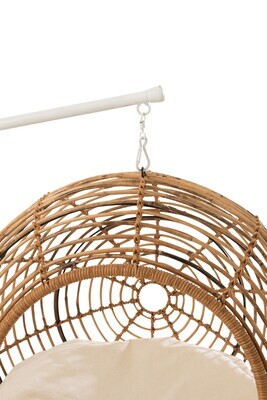 Hanging Basket Pet Rattan/Iron Natural/Black
