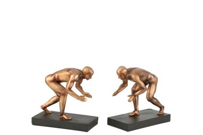 Set Of 2 Bookend Sportsman Poly Bronze
