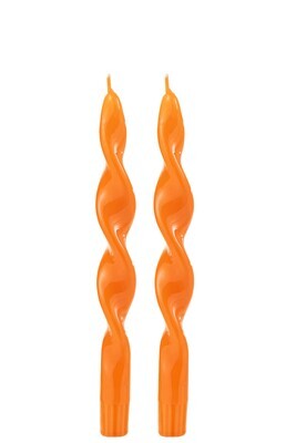 Box 2 Candle Twisted Orange-3H