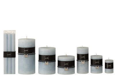 Box 6 Table Candle Light Blue 13H