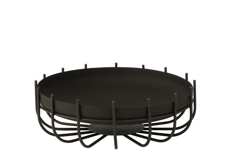 Fire Basket Low Iron Black Medium