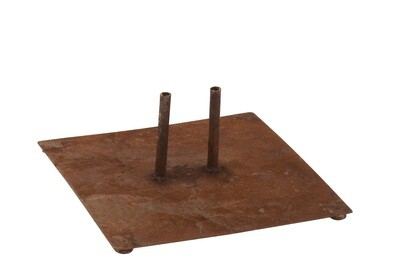 Foot For Garden Stake 2 Pin Iron Rust Large