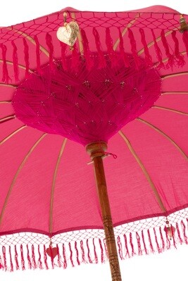 Parasol Dayu Cotton/Wood Pink Large