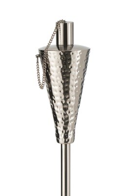 Garden Torch Conic Stainless Steel Silver