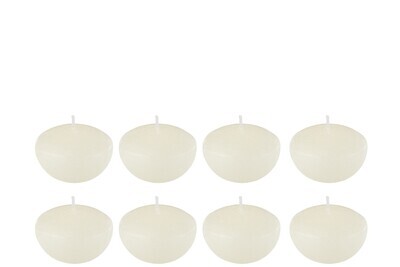 Box 8 Floating Candle White Small-4H