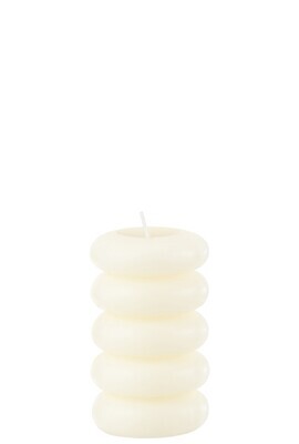 Candle Macaron White Large-10H