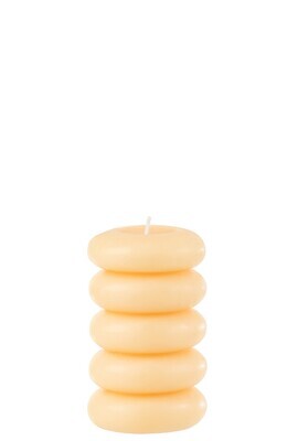 Candle Macaron Light Yellow Large-10H