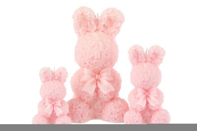 Candle Rabbit Pink Large-25H