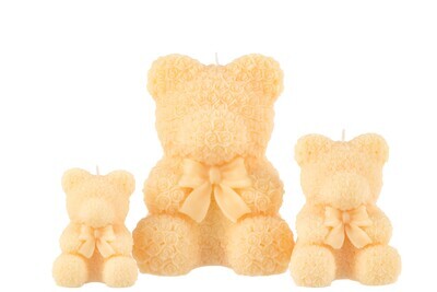 Candle Teddy Bear Light Yellow Large-25H