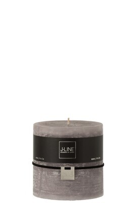 Cylinder Candle Dark Grey75H