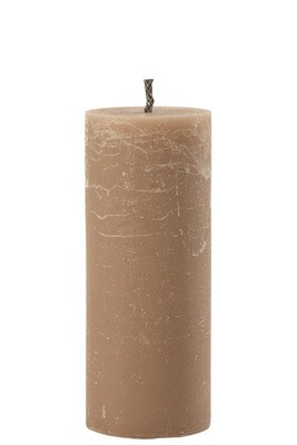 Outdoor Candle Pillar Paraffin Taupe Large-45Hours