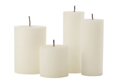 Outdoor Candle Pillar Paraffin White Extra Large-50Hours