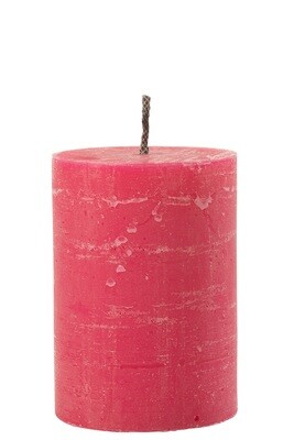 Outdoor Candle Pillar Paraffin Pink Medium-95Hours