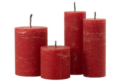 Outdoor Candle Pillar Paraffin Red Extra Large-50Hours