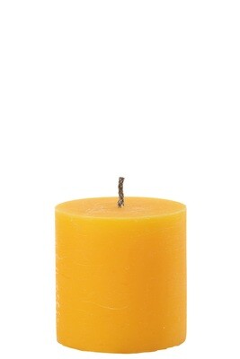 Outdoor Candle Pillar Paraffin Yellow Small-70Hours
