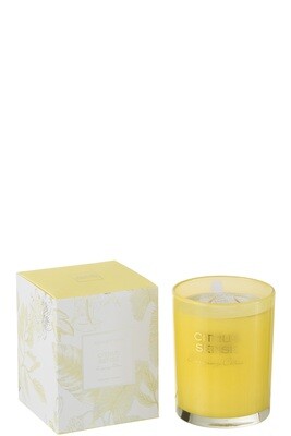 Candle Citrus Sense Wax Yellow Large-70H