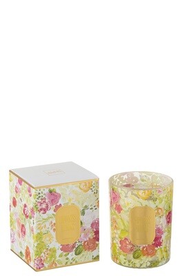 Candle Happiness Blooms Mimosa & Rose Wax White Large-70H