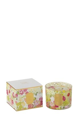 Candle Happiness Blooms Mimosa&Rose Wax White Small-30H