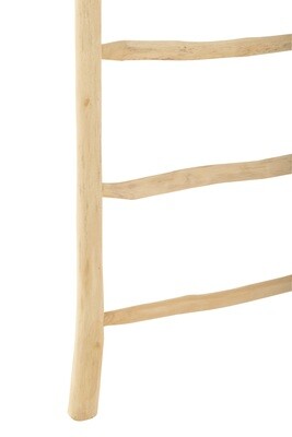 Ladder 6 Steps Teak Wood Natural