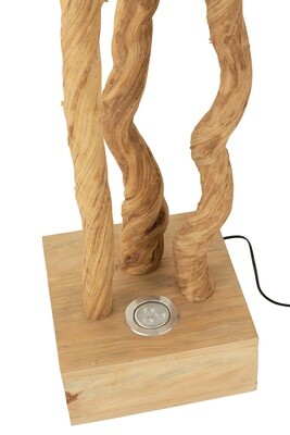 Floor Lamp Intertwined Branches Wood Natural