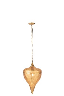 Hanging Lamp Drop Metal Gold Large