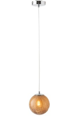 Hanging Lamp Dany Round Glass Brown