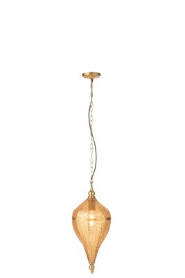 Hanging Lamp Drop Metal Gold Small