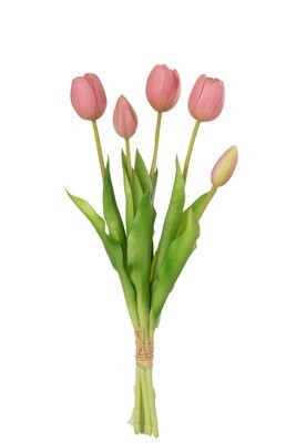 Bouquet Tulips 5Pieces Pu Pink Medium