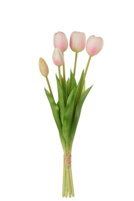 Bouquet Tulips 5Pieces Pu Soft Pink Medium