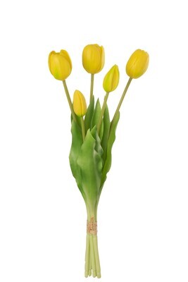 Bouquet Tulips 5Pieces Pu Yellow Medium
