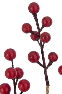 Branch Berries Plastic Red/Gold