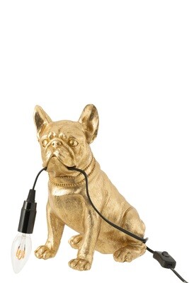 Lamp Bulldog Poly Gold