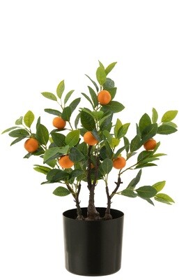 Orange Tree In Pot Artificial Orange/Green Small