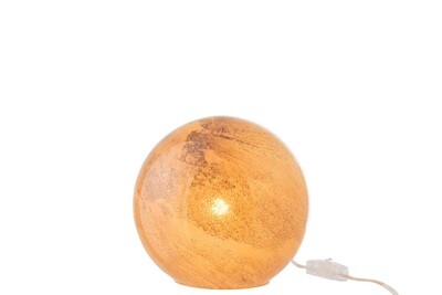Lamp Dany Round Glass Brown Small