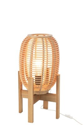 Lamp Standing Wood/Bamboo Natural Small