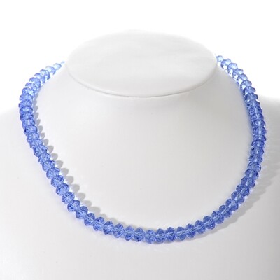 Necklace 6X8Mm Crystal L.Blue�