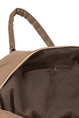 Travelling Bag With Belt Textile Brown