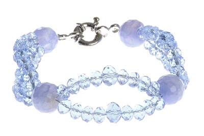 Bracelet Double Crystal L.Blue