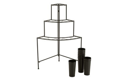 Flowerstand 9Pieces Black Small