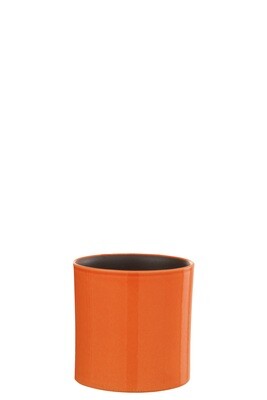 Flower Pot Flek Ceramic Orange Extra Small