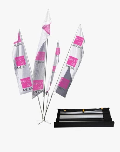 4 Flag Fountain 5m Medium (1m x 3m Flags)