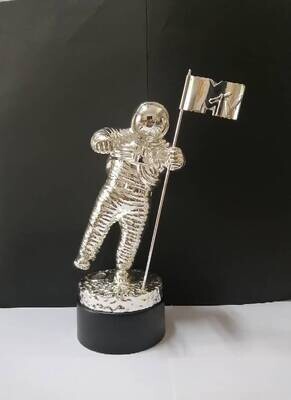 MTV Moonman Music Award Replica Statue Trophy Silver - EXACT SIZE
